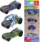 Pack 4 Carrinhos Miniatura Esportivo 1:64 Die Cast Color Shifter - Castela