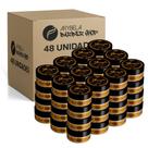 Pack 48 un - cera modeladora gold caramel wax fixação adaptável 150g - jhony barber