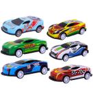 Pack 6 Carrinhos Miniatura Sortidos Esportivos Metal 1:64 Pull Back - Castela