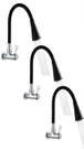 Pack com 3 Torneiras Flexiveis gourmet luxo pia parede UAI ecommerce