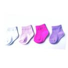 Pack com 4 pares lisos bebê basic + menina