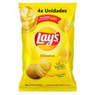 Pack Com 4x Batata Frita Lisa Clássica Lays 115g