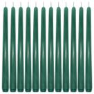Pack de 12 Velas Cónicas Sihuida Verde Cazador 25 cm Sin Aroma