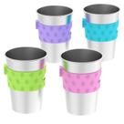 Pack de 4 vasos magnéticos para colgar Rich&Ray de acero inoxidable, 350 ml