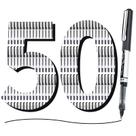 Pack de 50 Bolígrafos Rollerball EYEYE 0.7mm Negro de Secado Rápido