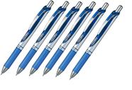 Pack de 6 Bolígrafo Pentel EnerGel Deluxe RTX Retráctil Gel 0.7mm Tinta Azul