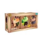 Pack Jurassic World - Mini T-Rex Verde, Marrom e Preto - Baby Dinos - 1493 PUPEE BRINQUEDOS