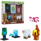 Pack Minecraft 5 Mini Figuras do Zumbie uma Figura Supressa