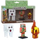Pack Minecraft o Filme 3 MIni Figuras Ghast Zumbiepig Blaze