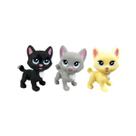Pack Mini Gata Cinza, Preto e Creme Mini Pets da Barbie