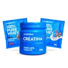 Pack Probiótica Creatina 300g e 2 Amostras Grátis de 100 Pure Whey