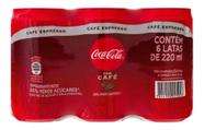 Pack Refrigerante Café Espresso Coca-Cola Mini Lata 6 Unidad