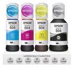 PACK tinta 504 com 4 cores para l6161 l4150 l4160 l6171