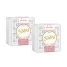 Packs de Hielo Fit & Fresh Cool Coolers Fashion Ice, Set de 6 Packs Slim Grandes, Diseño Único para Lonchera, Ahorra Espacio, Reutilizables, Blanco Perla