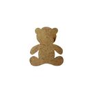 Pacote 10 Aplique Urso Liso 3x2,5 Mdf Madeira Laser