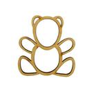 Pacote 10 Aplique Urso Vazado 7x6,5 Mdf Madeira Laser