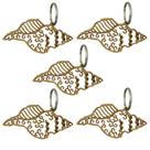 Pacote 10 Chaveiro Concha nº 4 C/ Argola 1133 6,5x3,2cm Mdf Cru