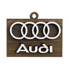 Pacote 50 Chaveiro 3d Marca Audi 4cm Mdf Madeira Decorada