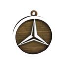 Pacote 50 Chaveiros 3d Marca Mercedes Bens 4cm Mdf Madeira Decorada