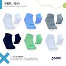 Pacote 6 pares de meias para bebe 0-6 meses infantil masculina e feminina
