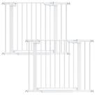 Pacote Baby Gate Cumbor de 75 a 103 cm para escadas com Easy Walk Thru