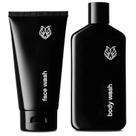 Pacote Black Wolf Charcoal Powder para rosto e corpo para pele oleosa