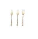 Pacote c/ 36 un Mini Garfo Prata Luxo Descartável 10cm