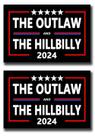 Pacote Car Magnet 2: The Outlaw e The Hillbilly Trump Vance