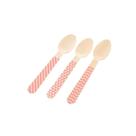 Pacote Colher Madeira - Chevron Rosa - 10cm - 10 Un - Rizzo