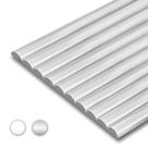 Pacote com 10 autoadesivos Tile Edge Trim STICKGOO, cinza, 12 cm