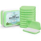 Pacote com 10 Brace Wax Fresh Knight com 50 tiras e estojos de menta