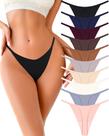 Pacote com 10 tangas G String para mulheres, roupas íntimas sem costura Pacote com 10 tangas G String para mulheres, roupas íntimas sem costura