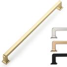 Pacote com 10 unidades, armário de latão escovado de 26 cm, dourado