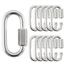Pacote com 10 unidades de aço inoxidável Quick Link 304 em forma de D de 3/16 polegadas
