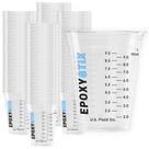 Pacote com 100 Copos de mistura graduados EpoxyStix 350 ml PET Clear