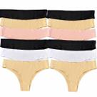 Pacote com 12 Calcinhas Tanga Sem Costura Corte a Laser