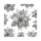 Pacote Com 12 Flores Artificiais De Poinsettia Para Decorações De Natal, Árvores, Guirlandas, Festas
