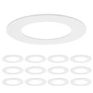 Pacote com 12 Goof Rings Maxxima, acabamento em plástico branco de 6,7"