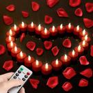 Pacote com 12 lâmpadas de chá LED Mookray, controle remoto, sem chama