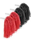 Pacote com 12 Pomons Cheerleading Pangda Sports Dance (vermelho/preto)