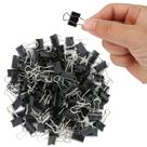 Pacote com 120 mini clipes de fichário, clipes de fichário pretos, clipes de papel pequenos de 15 mm 5/8 polegadas. Clipes de escritório de tamanho micro para casa, escola, escritório e negócios.