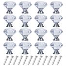 Pacote com 16 maçanetas de cristal e diamante YourGift, 30 mm
