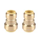 (Pacote com 2) Acoplamento redutor Push Fit de 19 mm x 13 mm para encanamento