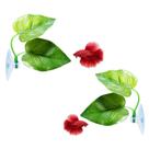 Pacote com 2 almofadas de folhas de peixe Betta CousDuobe Double Leaf Design