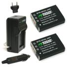 Pacote com 2 baterias e carregadores para Fujifilm NP-95 Wasabi Power
