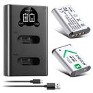 Pacote com 2 baterias ENEGON NP-BX1 com carregador USB duplo LCD para Sony