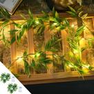 Pacote com 2 baterias Fairy Lights de 1,8 m de folha verde Vigdur Pacote com 2 baterias Fairy Lights de 1,8 m de folha verde Vigdur