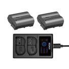 Pacote com 2 baterias Nikon EN-EL15c com carregador LCD USB C duplo