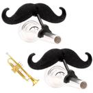Pacote com 2 bigodes Brasstache Trumpet-Stache XL