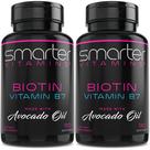 (Pacote com 2) Biotina 5000 mcg mais inteligente em óleo de abacate 90 cápsulas gelatinosas